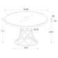Irene 5-piece Round Glass Top Dining Set White and Chrome 110401-S5 Coaster FredCo