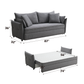 Irina Pull-out Fabric Sleep with Storage FredCo