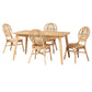 Iris Modern Bohemian Natural Brown Rattan 5-Piece Dining Set FredCo
