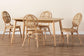 Iris Modern Bohemian Natural Brown Rattan 5-Piece Dining Set FredCo