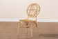 Iris Modern Bohemian Natural Brown Rattan Dining Chair FredCo