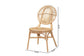Iris Modern Bohemian Natural Brown Rattan Dining Chair FredCo
