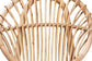 Iris Modern Bohemian Natural Brown Rattan Dining Chair FredCo