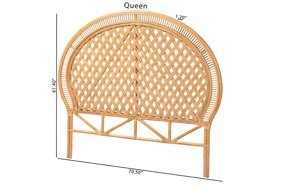 Isabel Natural Rattan Queen Standalone Headboard FredCo