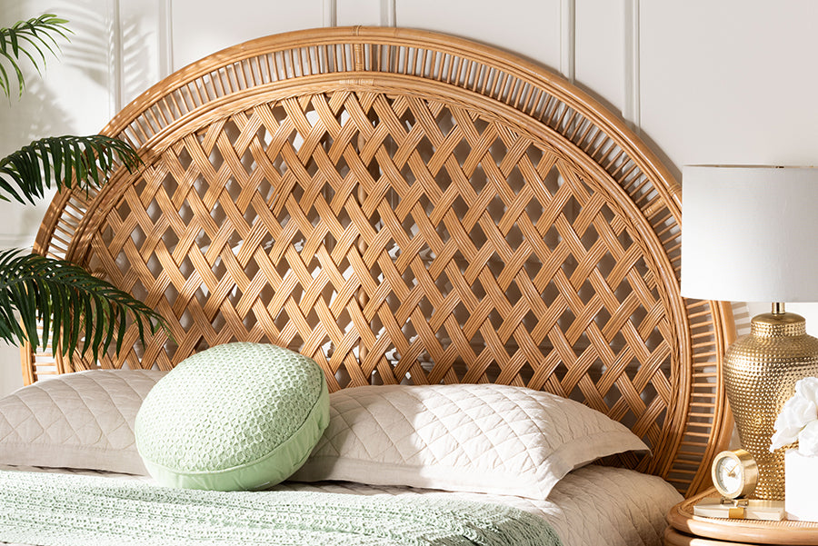 Isabel Natural Rattan Queen Standalone Headboard FredCo