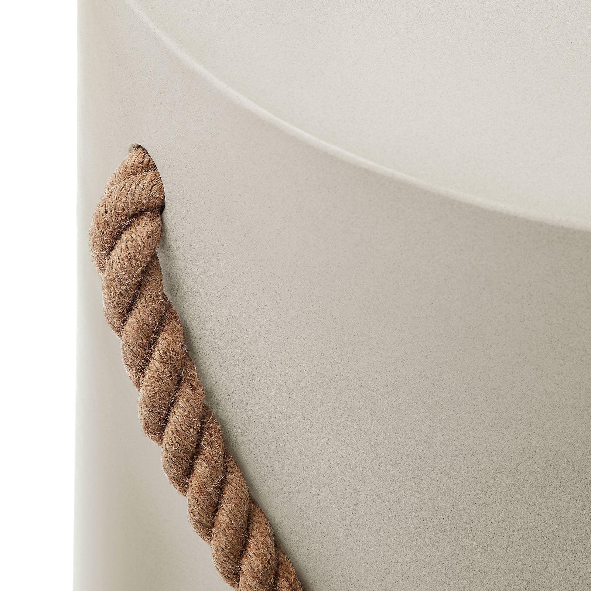 Isera Indoor - Outdoor Patio Rope Concrete Side Table Stool by Modway EEI-7089 FredCo