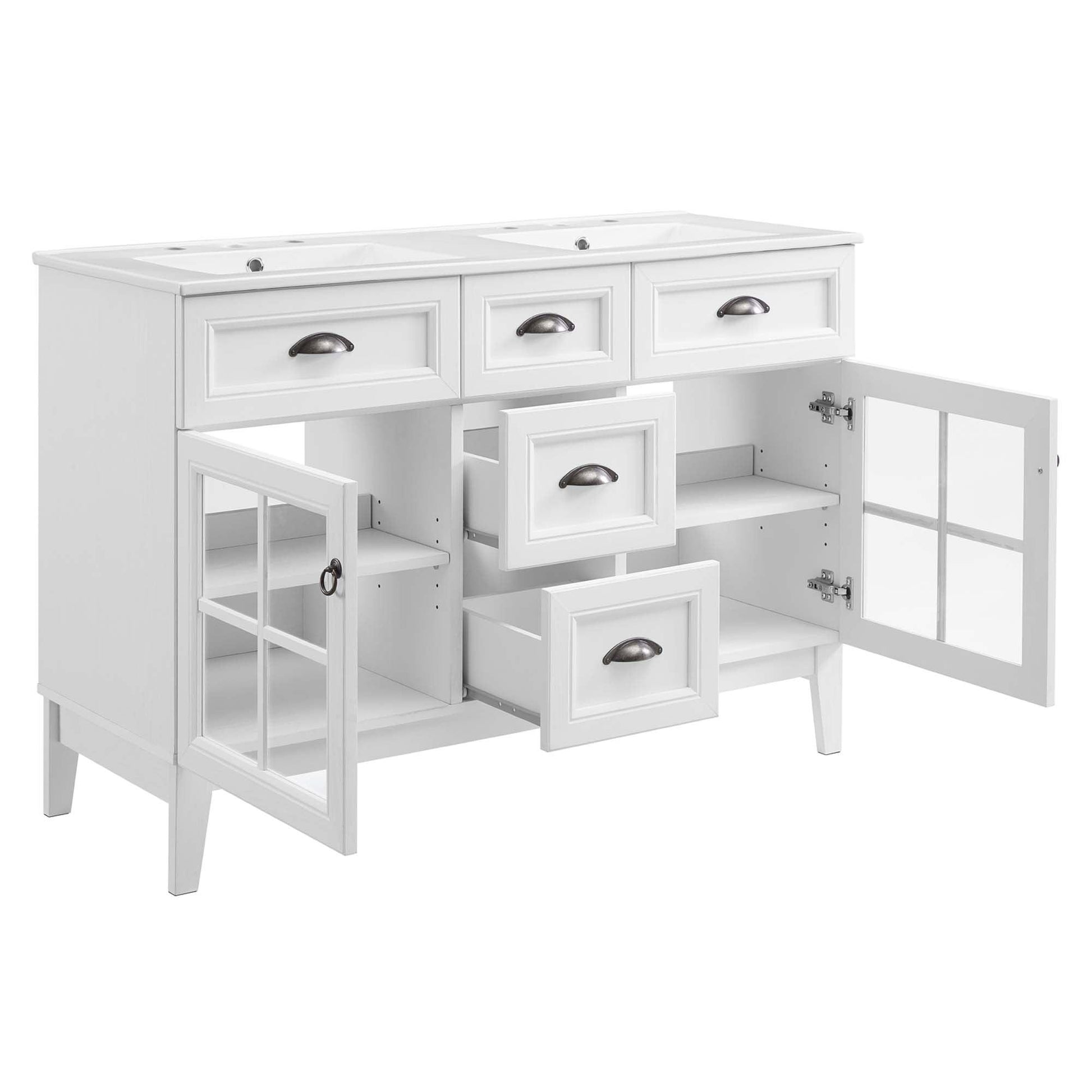 Isle 48" Double Bathroom Vanity Cabinet by Modway FredCo