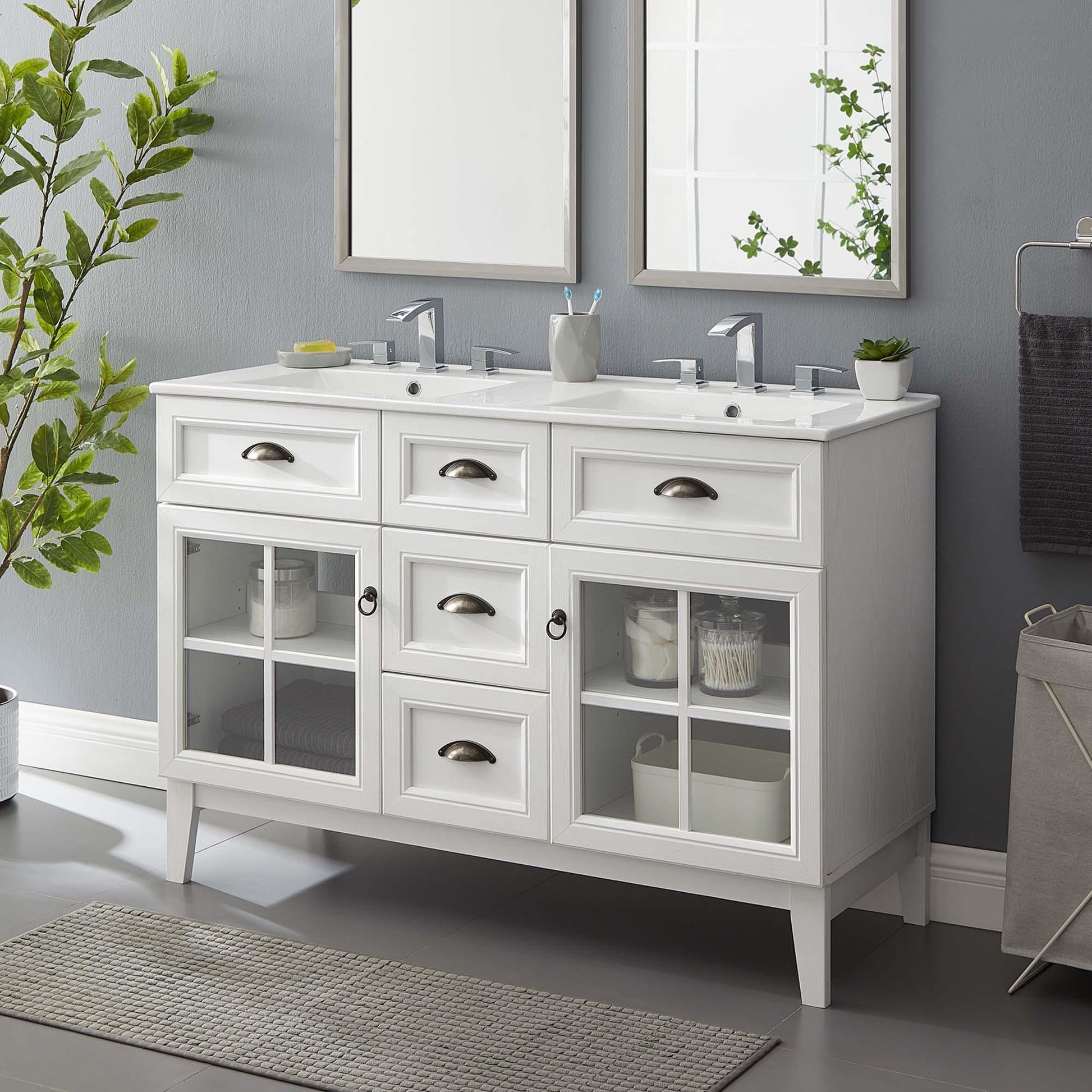 Isle 48" Double Bathroom Vanity Cabinet by Modway FredCo