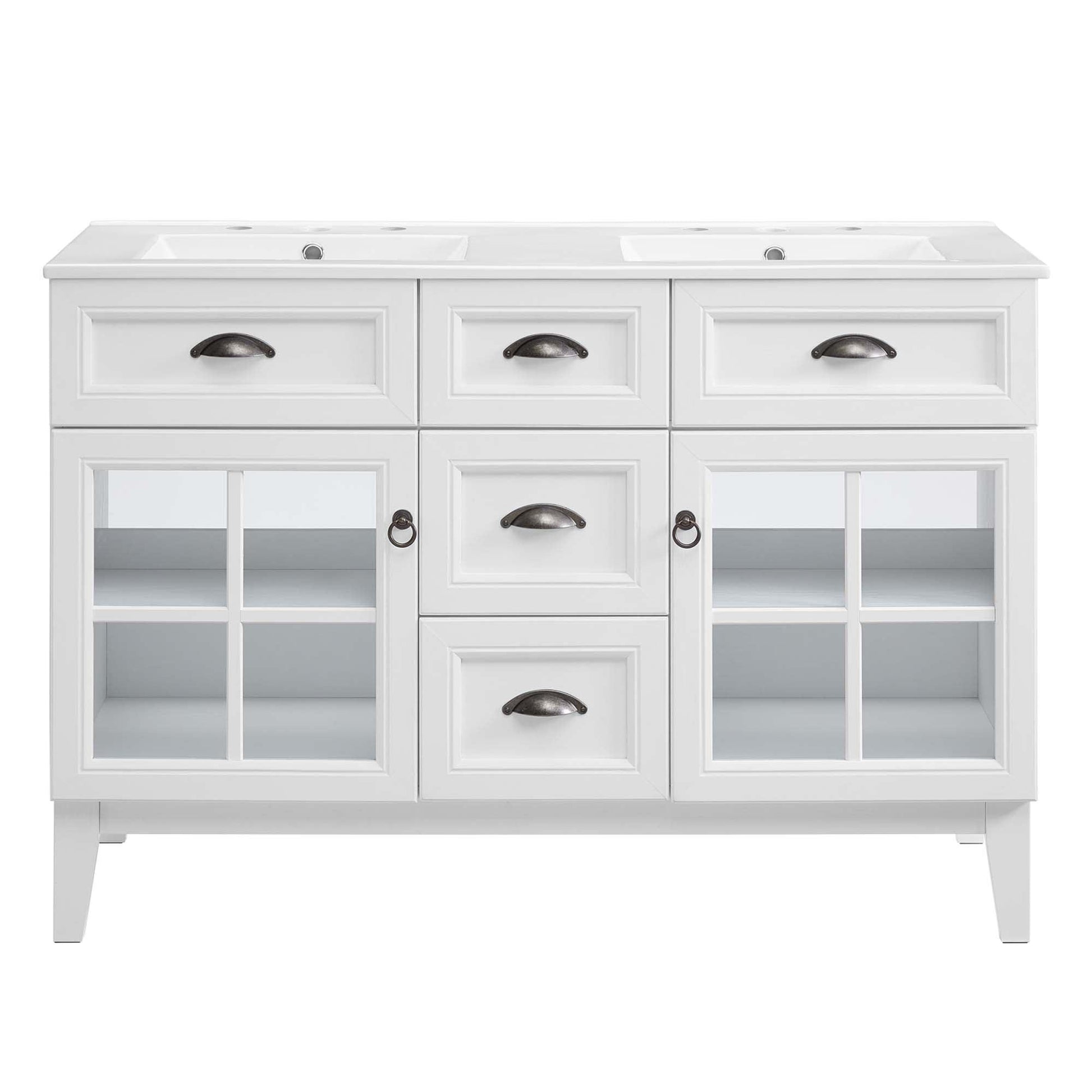 Isle 48" Double Bathroom Vanity Cabinet by Modway FredCo