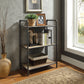 Itzel 3-Shelf Antique Oak & Sandy Gray Finish Bookshelf FredCo