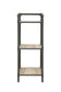 Itzel 3-Shelf Antique Oak & Sandy Gray Finish Bookshelf FredCo