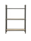 Itzel 3-Shelf Antique Oak & Sandy Gray Finish Bookshelf FredCo