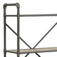 Itzel 4-Shelf Antique Oak & Sandy Gray Finish Bookshelf FredCo