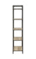 Itzel 5-Shelf Antique Oak & Sandy Gray Finish Bookshelf FredCo