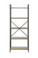 Itzel 5-Shelf Antique Oak & Sandy Gray Finish Bookshelf FredCo