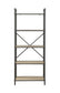 Itzel 5-Shelf Antique Oak & Sandy Gray Finish Bookshelf FredCo