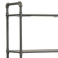 Itzel 5-Shelf Antique Oak & Sandy Gray Finish Bookshelf FredCo