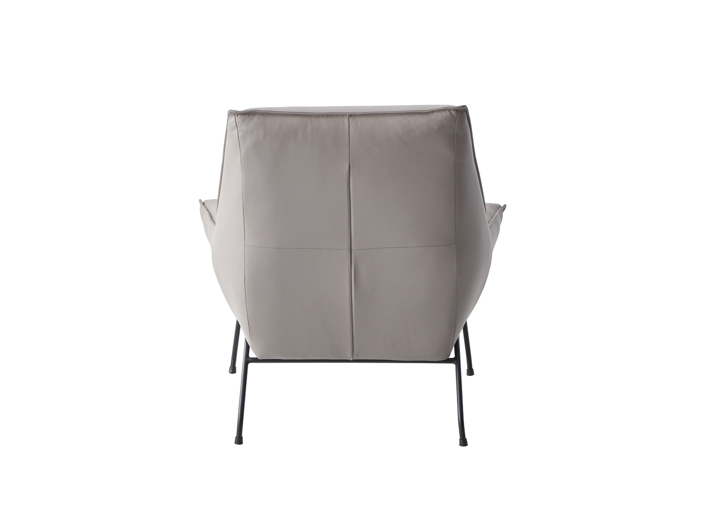 Jabel Khaki Top Grain Leather Accent Chair & Ottoman FredCo