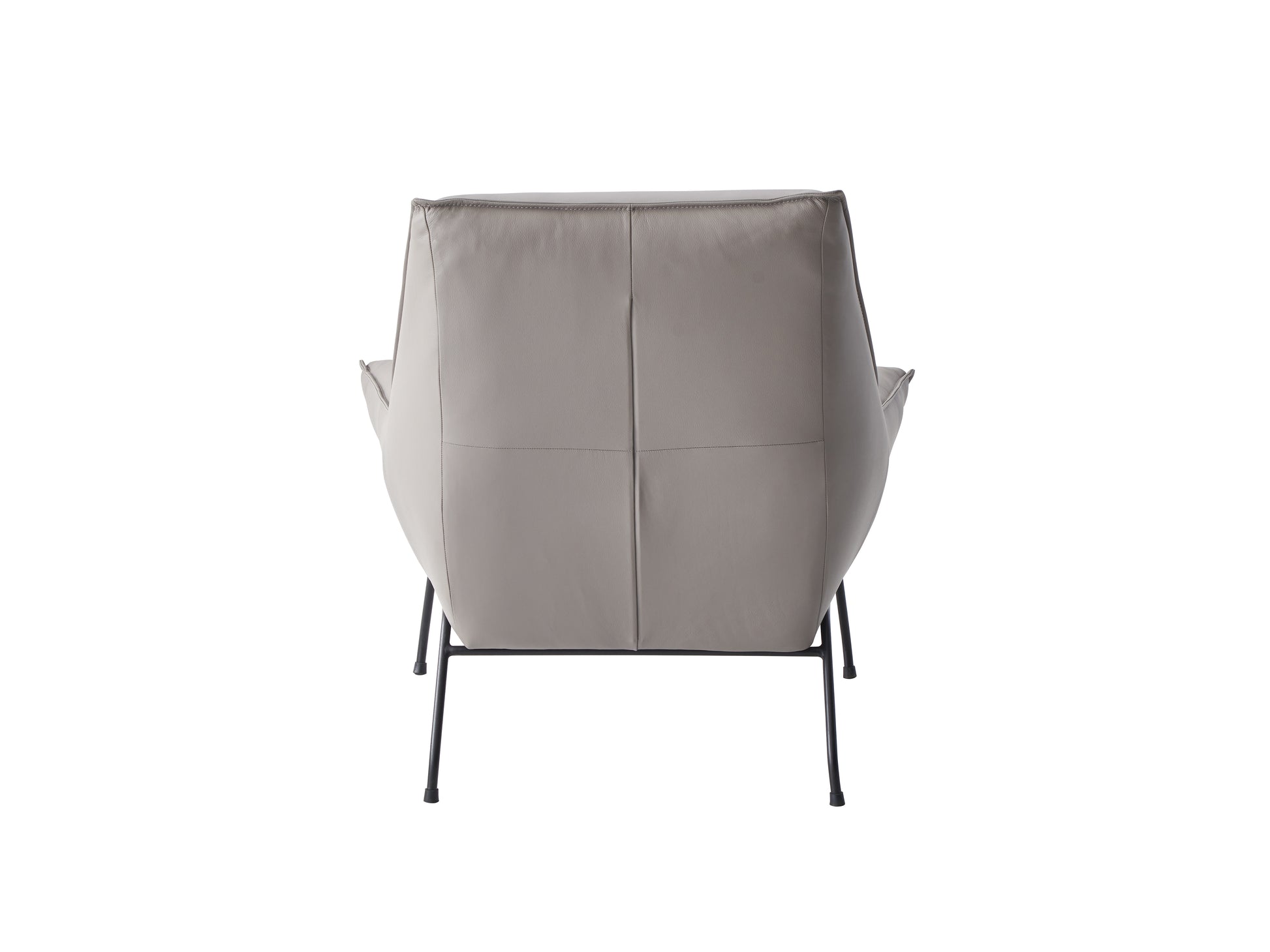 Jabel Khaki Top Grain Leather Accent Chair & Ottoman FredCo