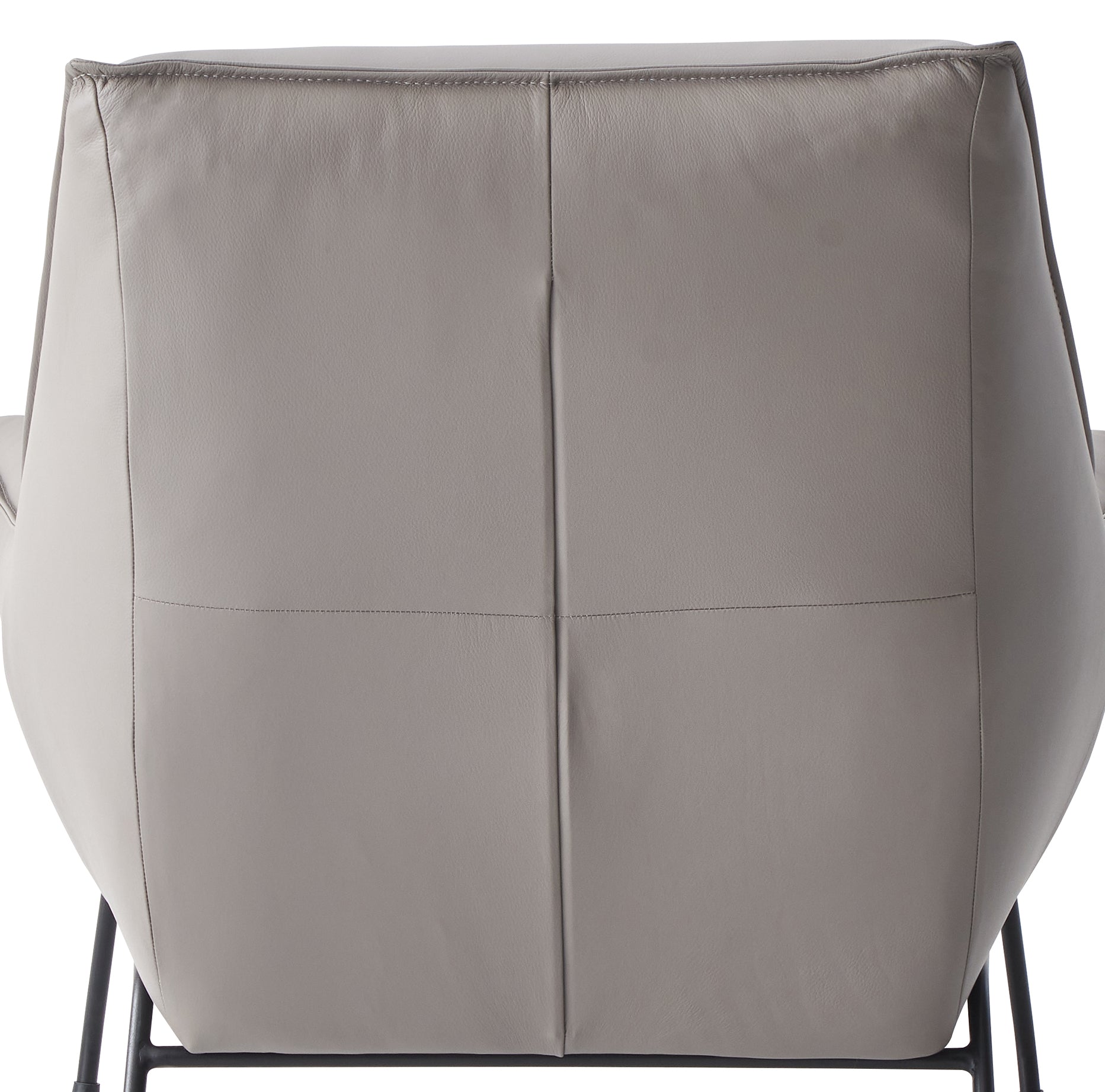 Jabel Khaki Top Grain Leather Accent Chair & Ottoman FredCo