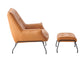 Jabel Sandstone Top Grain Leather Accent Chair & Ottoman FredCo