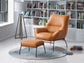 Jabel Sandstone Top Grain Leather Accent Chair & Ottoman FredCo