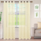 Jackson Stripe Soft Diffused Light Airy Lightweight Sheer Curtain Set FredCo