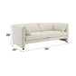 Jaeda Beige Boucle Loveseat FredCo