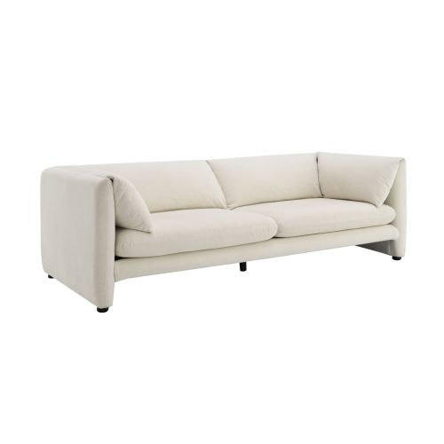 Jaeda Beige Boucle Sofa FredCo
