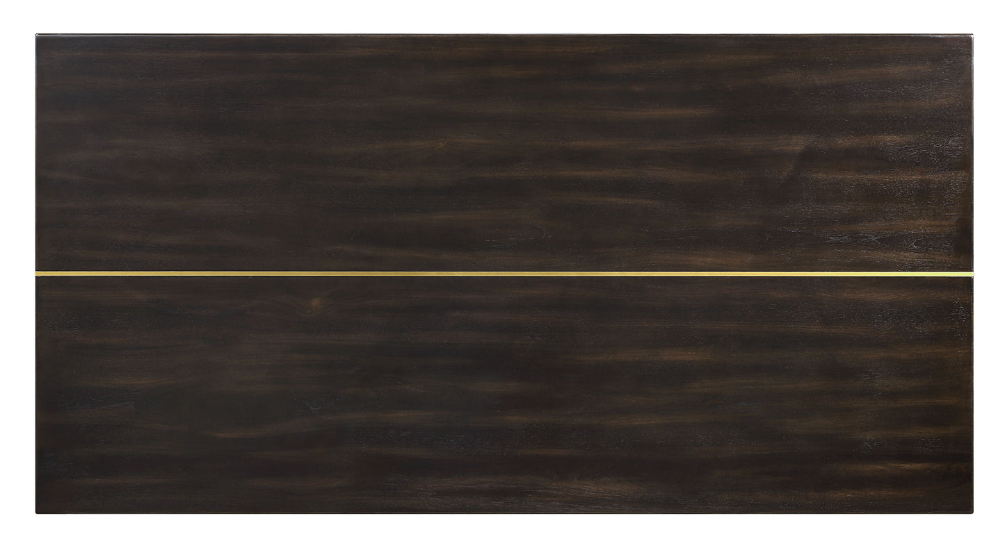 Jaramillo Gold & Rustic Espresso Finish Dining Table FredCo