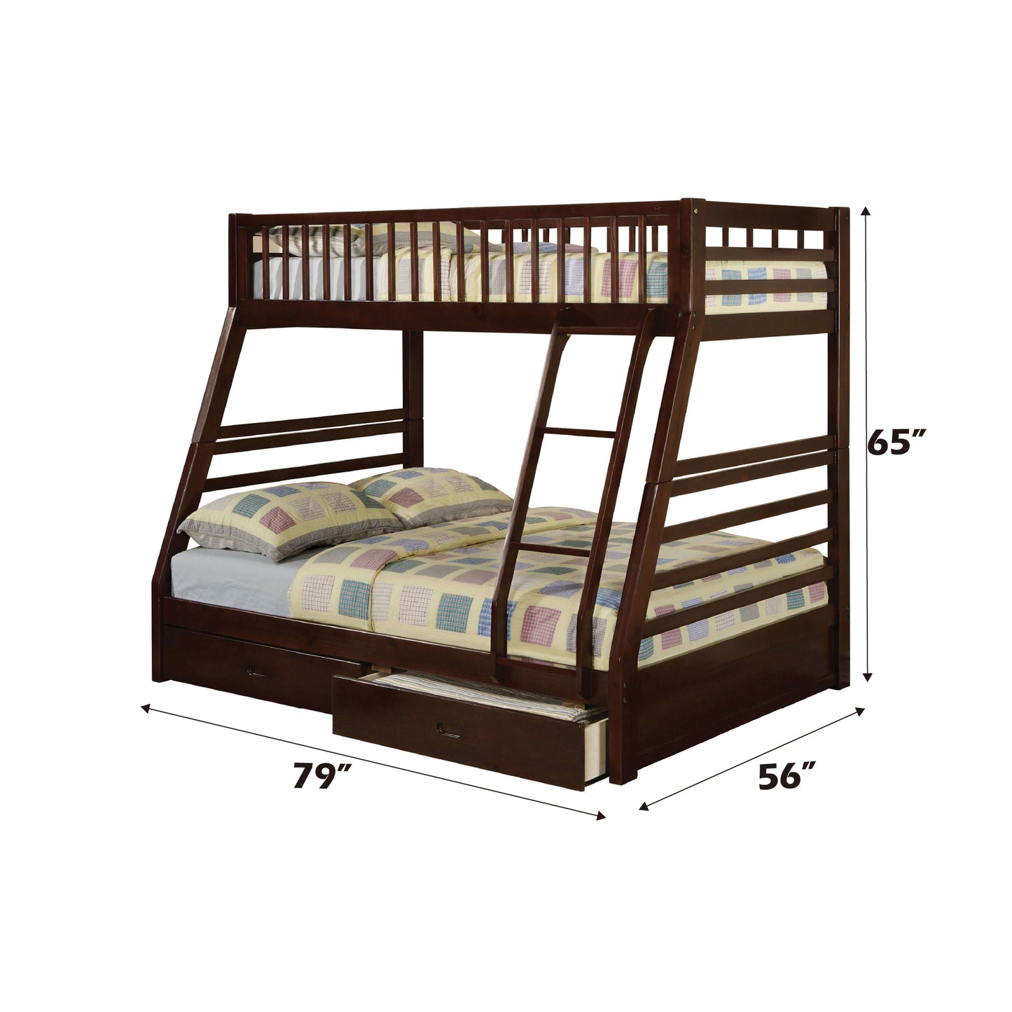 Jason Espresso Finish Twin/Full Bunk Bed FredCo