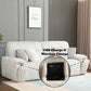 Jaya Mondo Grey Corduroy Power Motion Sofa w/Sleeper & USB Port FredCo