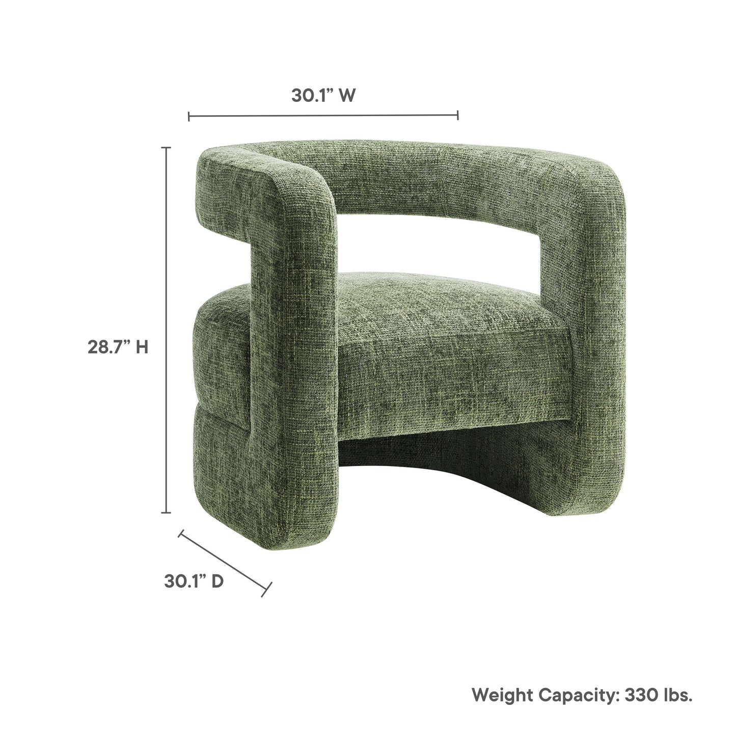 Jaylin Upholstered Chenille Accent Chair by Modway FredCo