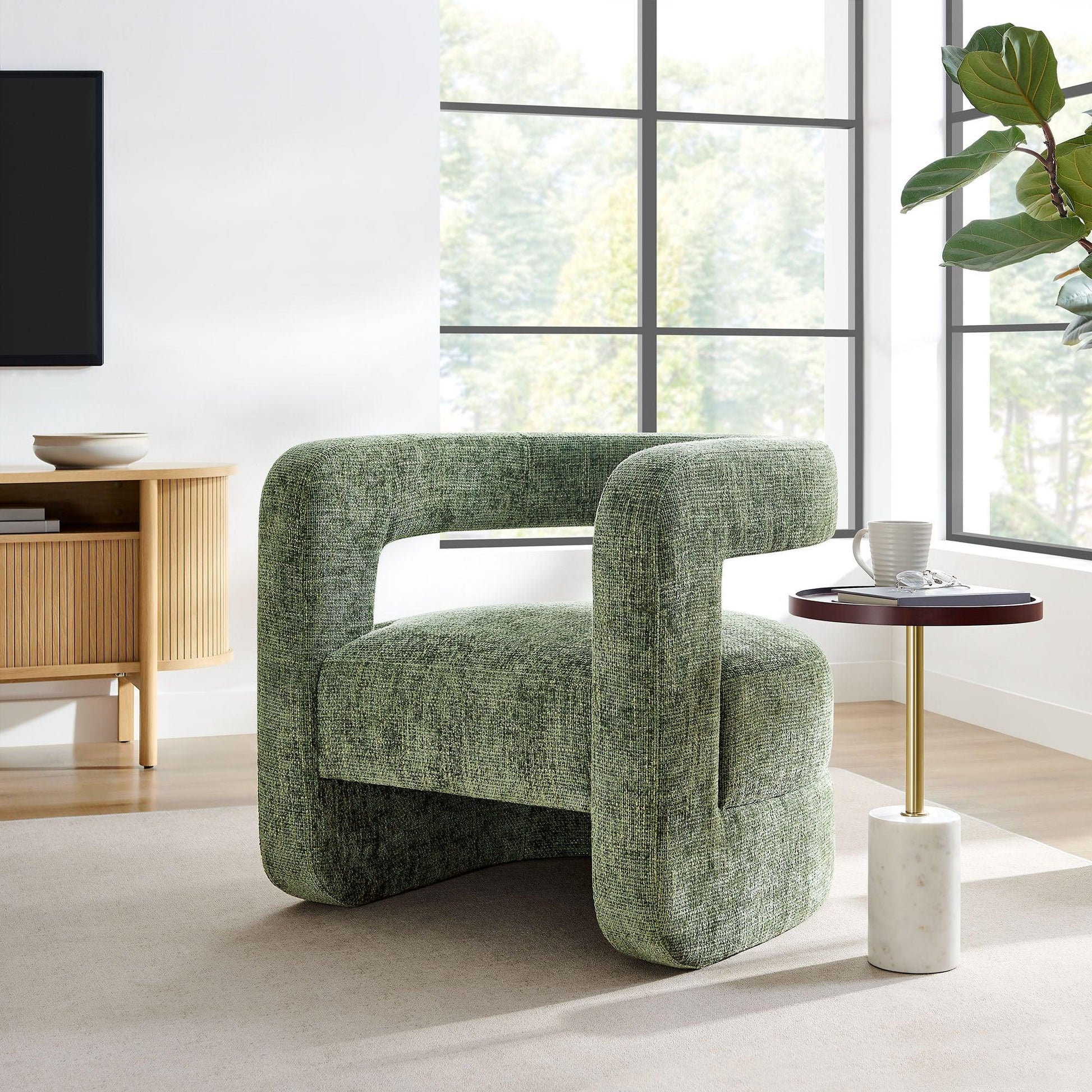 Jaylin Upholstered Chenille Accent Chair by Modway FredCo