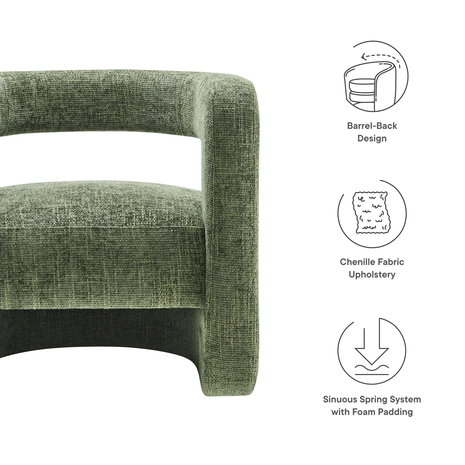 Jaylin Upholstered Chenille Accent Chair by Modway FredCo