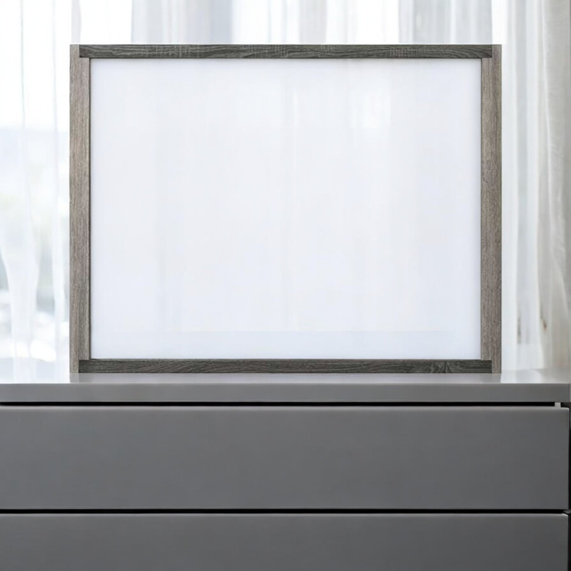 Jehoram Gray Finish Mirror FredCo