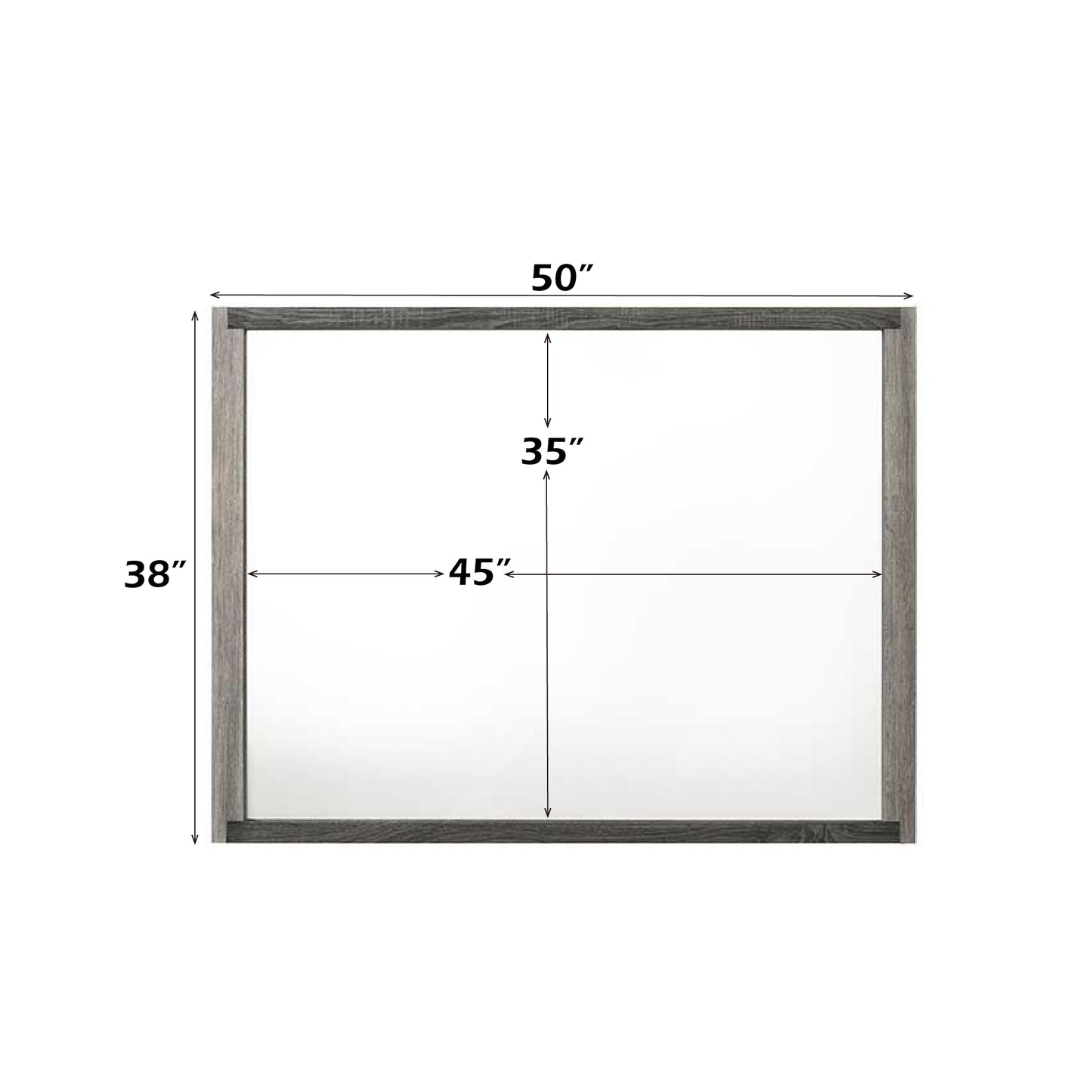 Jehoram Gray Finish Mirror FredCo