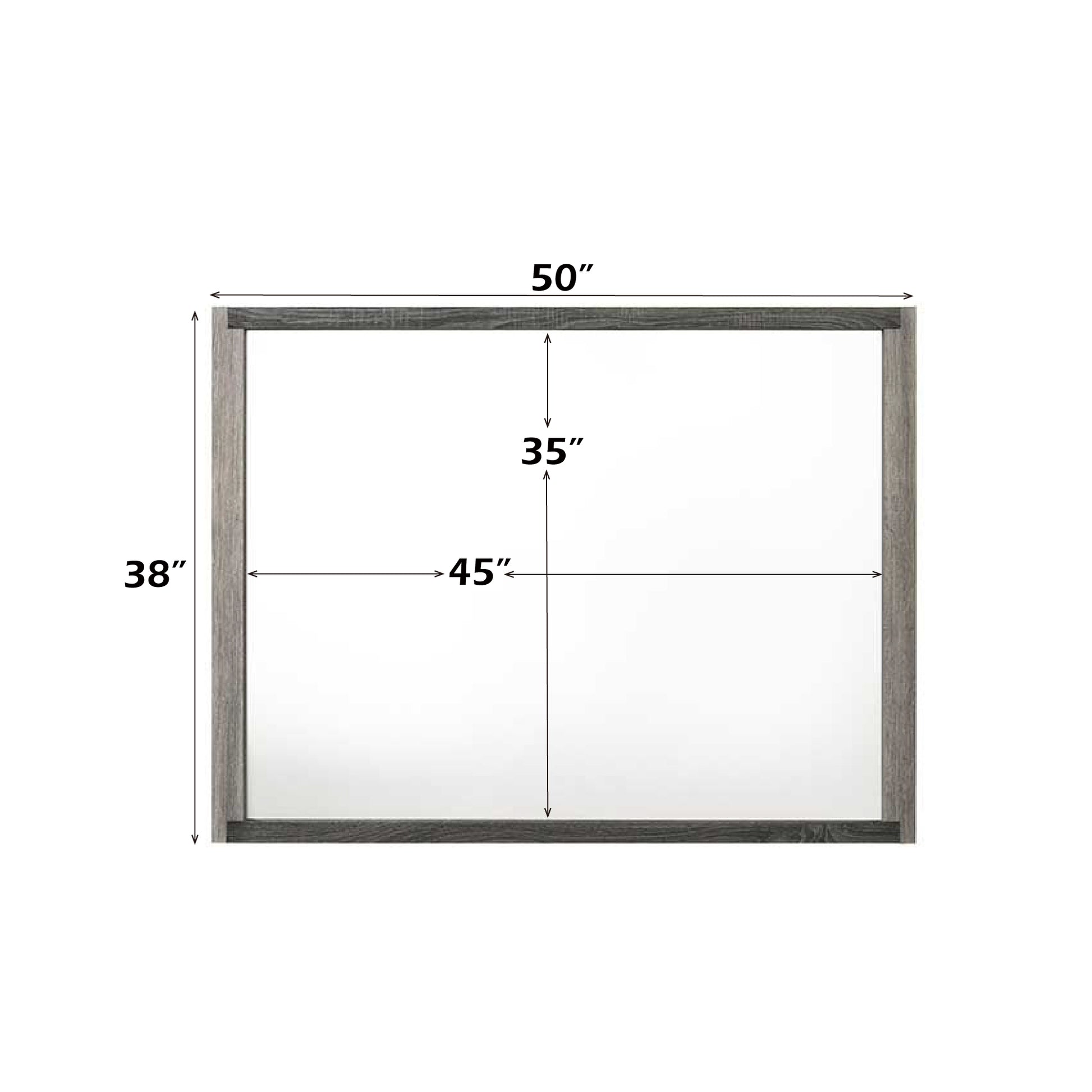 Jehoram Gray Finish Mirror FredCo