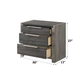 Jehoram Gray Finish Nightstand FredCo