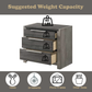 Jehoram Gray Finish Nightstand FredCo
