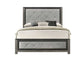 Jehoram Gray Linen & Gray Finish Eastern King Bed FredCo