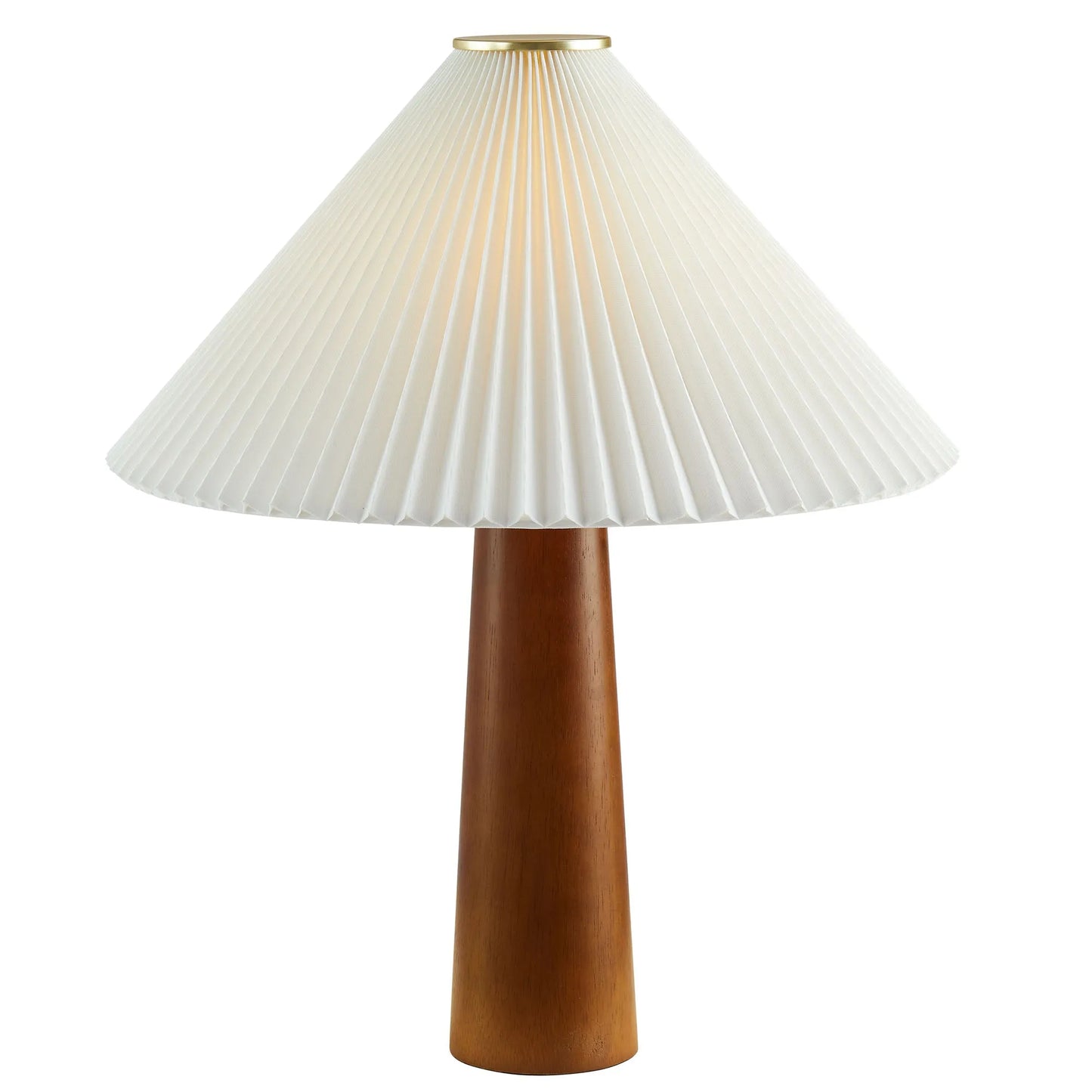 Jessica Wooden Base Table Lamp With Pleated Fabric Shade by Modway EEI-7212 FredCo