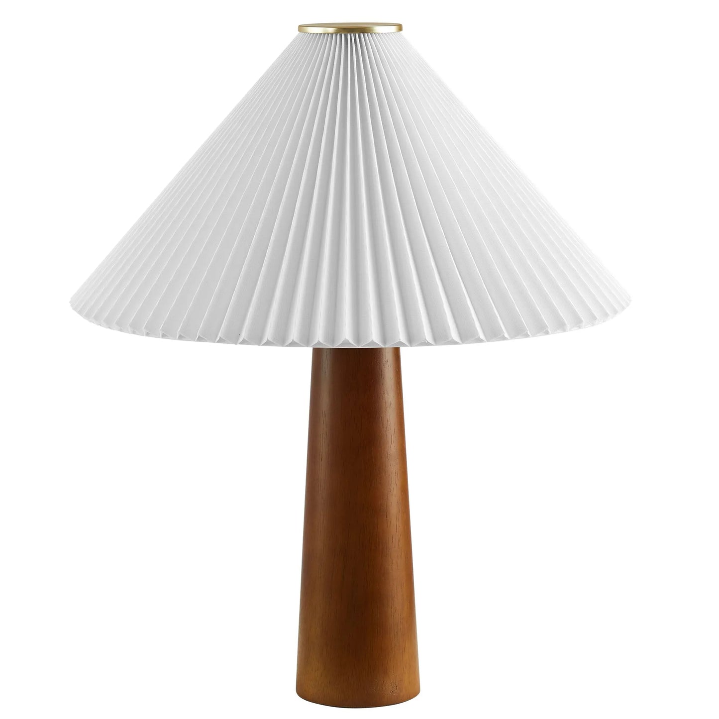 Jessica Wooden Base Table Lamp With Pleated Fabric Shade by Modway EEI-7212 FredCo
