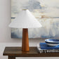 Jessica Wooden Base Table Lamp With Pleated Fabric Shade by Modway EEI-7212 FredCo