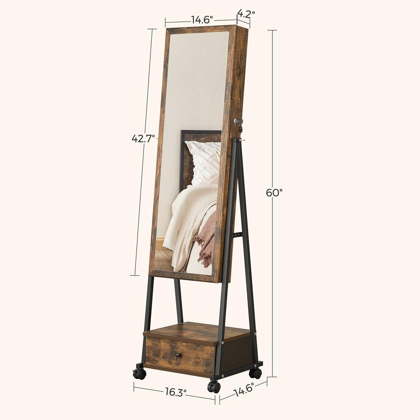 Jewelry Armoire with Drawer FredCo