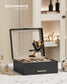 Jewelry Box with Glass Lid, 2-Layer Jewelry Organizer, 1 Drawers FredCo
