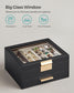 Jewelry Box with Glass Lid, 2-Layer Jewelry Organizer, 1 Drawers FredCo