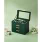 Jewelry Box with Glass Lid, 4-Layer Jewelry Organizer, 3 Drawers FredCo