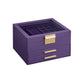 Jewelry Box with Glass Lid Purple and Gold Color FredCo