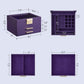 Jewelry Box with Glass Lid Purple and Gold Color FredCo